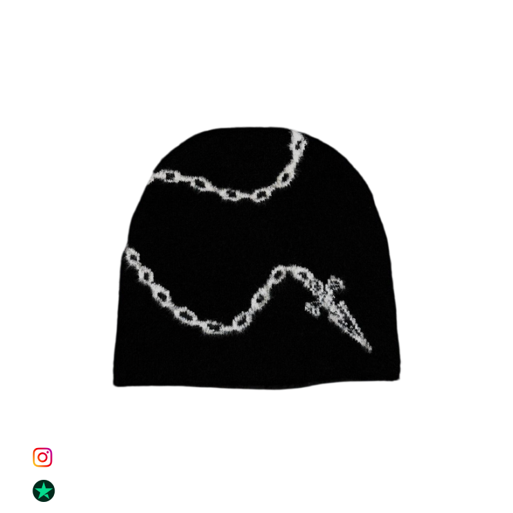"CHAIN" SATIN-GEFÜTTERTE MOHAIR BEANIE