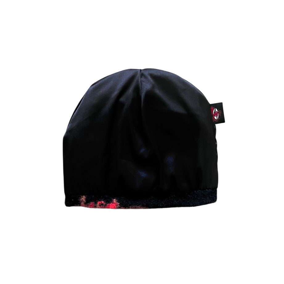 black satin lined beanie hat knit cap toque satin lining close up
unisex winter streetwear slouchy cuffed skullcap onesize stretch fit
hair friendly satin lining anti frizz does not mess up hair reduce friction
moisture retention protect curly wavy straight hair curls waves braids locs
tokyo ghoul inspired anime merch tokyo inspired dark anime gothic ghoulcore
premium limited drop black satin inner seika one free shipping :)