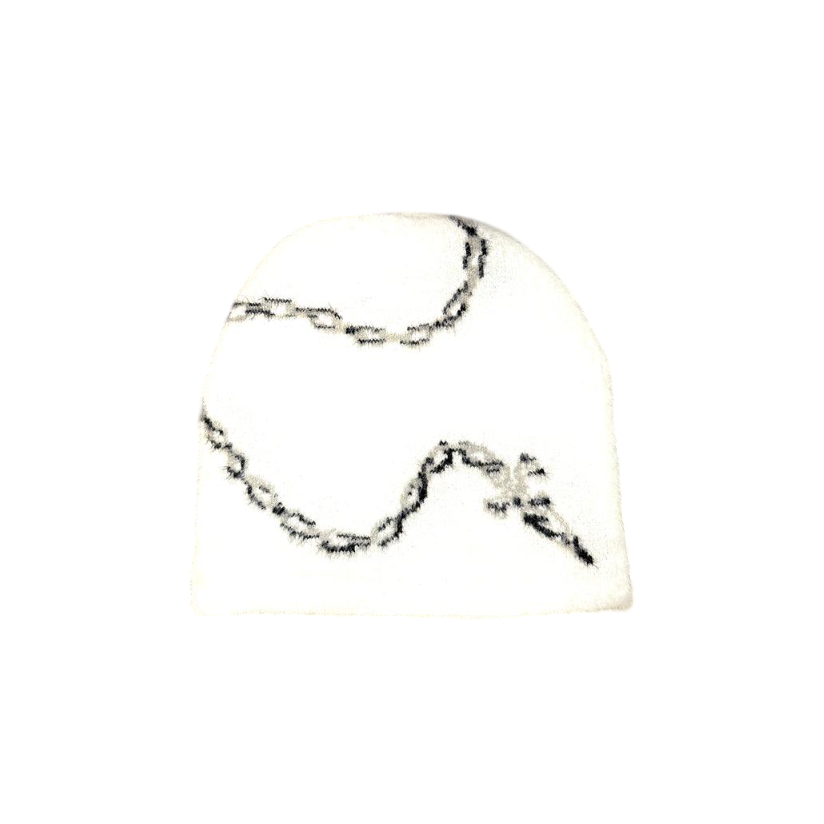 "CHAIN" SATIN-LINED MOHAIR BEANIE