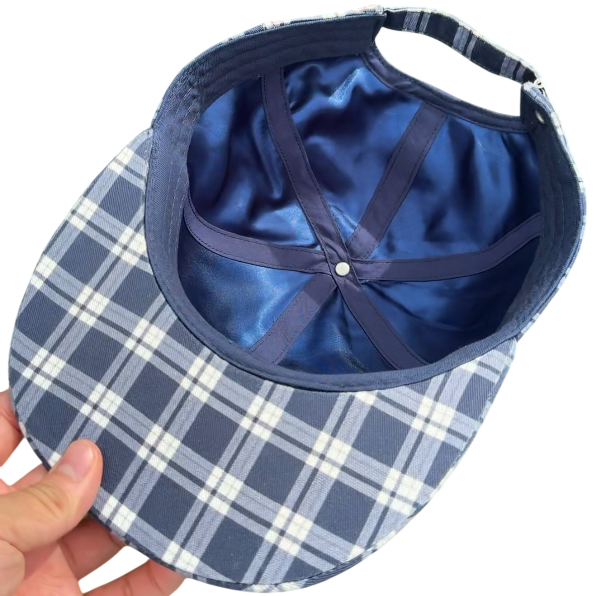 "SAKURA" embroidered satin-lined cap