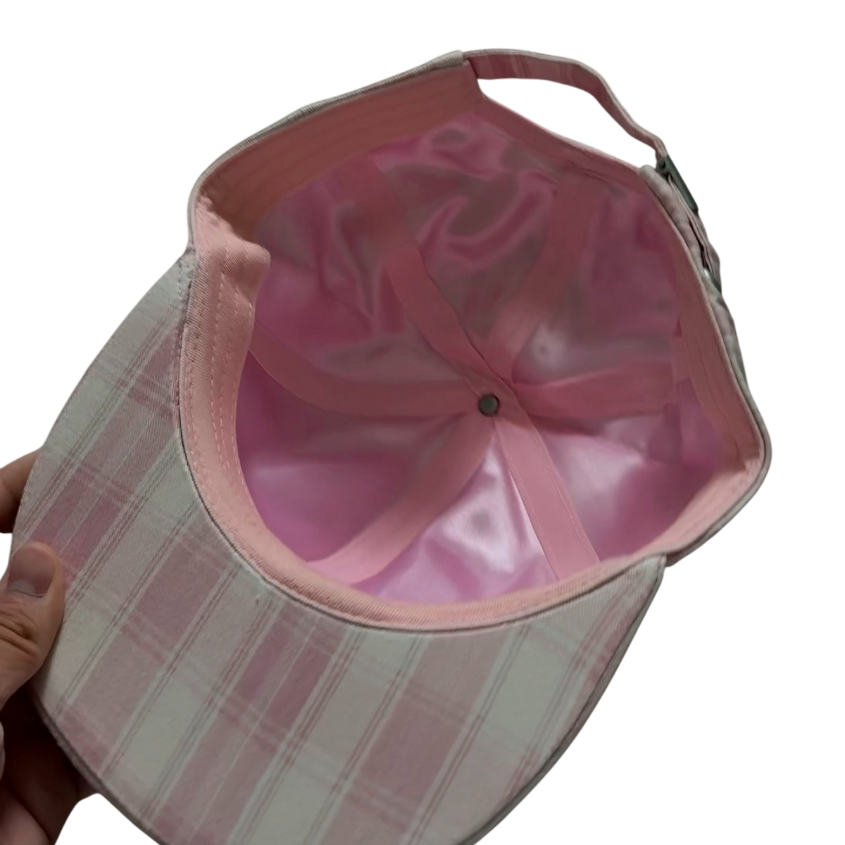 "ORCHID" embroidered satin-lined cap