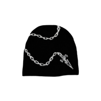 "CHAIN" SATIN-LINED MOHAIR BEANIE